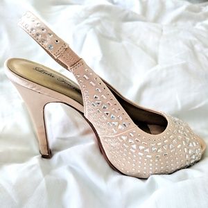 Rhinestone evening heels